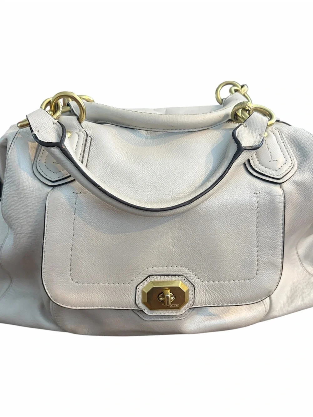 Coach Madison Julianne Off-White Leather Satchel / Tote (Style 12935)